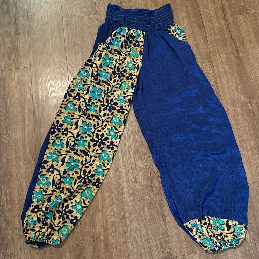 Blue Textured Jacket with Gold Accents